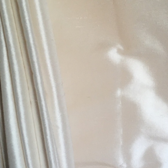 Thai Silk Solid Rod Pocket Drapery, Pearl - Picture 3 of 7